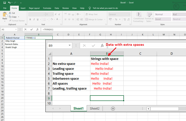 how-to-remove-space-before-text-in-excel-in-hindi-googal-baba